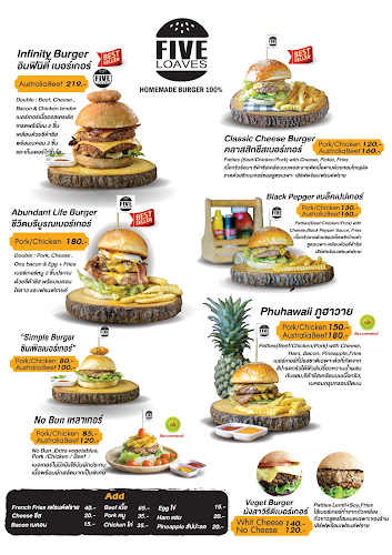 Opinii despre FIVE Loaves Burgers & Cafe’ în เมือง - การบริการอาหารและที่พัก