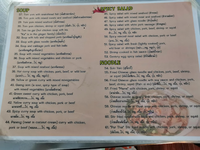 Comentarii opinii despre ブアカーオ名無し食堂