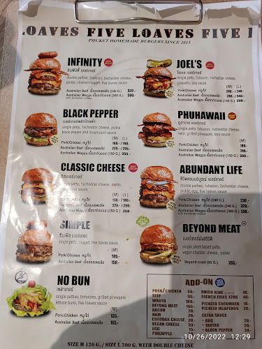 FIVE Loaves Burgers & Cafe’ - การบริการอาหารและที่พัก