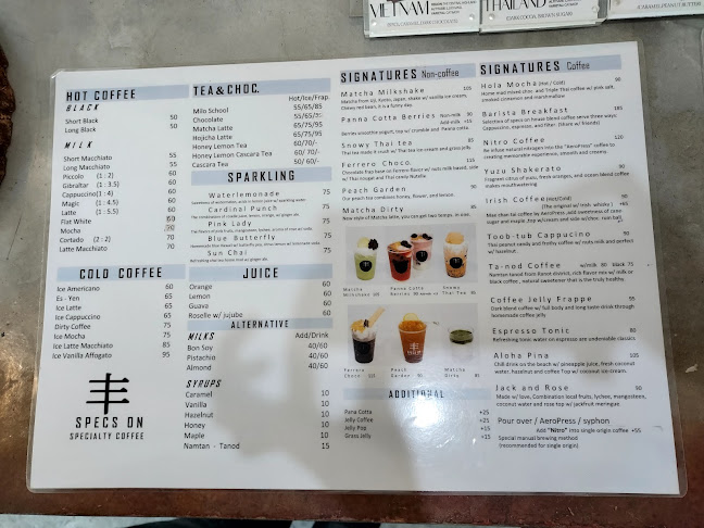 Specs on Specialty coffee - การบริการอาหารและที่พัก