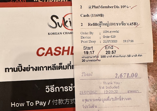 ซูกิชิ ปิ้งย่างเกาหลี Sukishi Korean Charcoal Grill สาขาเซ็นทรัล ขอนแก่น - การบริการอาหารและที่พัก