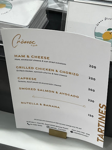 Opinii despre Crème Café Phuket în อำเภอเมืองภูเก็ต - การบริการอาหารและที่พัก