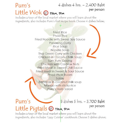 ร้านอาหาร และโรงเรียนสอนทำอาหารไทย ปุ้ม - การบริการอาหารและที่พัก