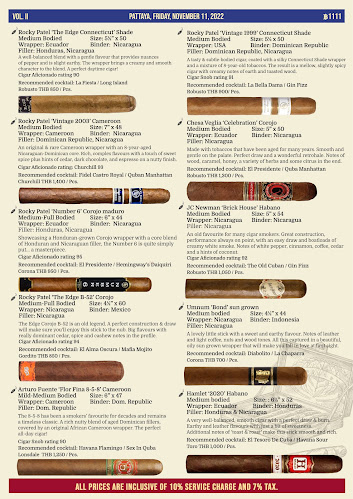 Cigar Lounge in Pattaya at La Habana Restaurant & Bar